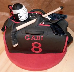 gâteau anniversaire, sans gluten sac de hockey roller