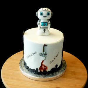 gâteau diplôme, sans gluten petit robot
