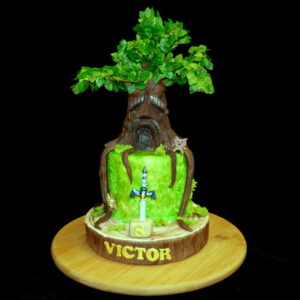 gateau anniversaire Victor arbre Zelda sans gluten