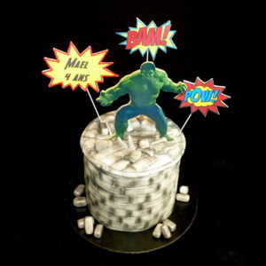gateau anniversaire Hulk sans gluten